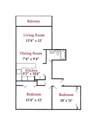 Two Bedroom Traditional